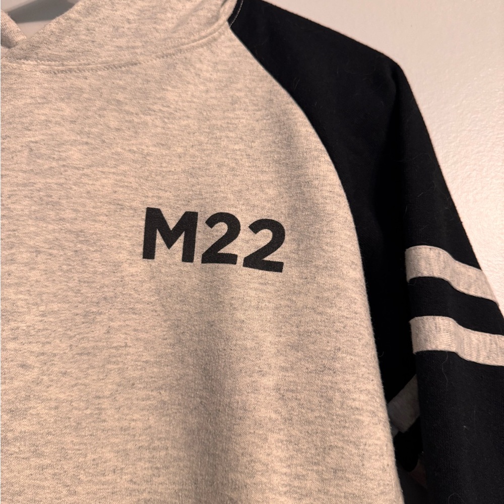M22 Hooded Pullover Sweatshirt - Grey/Black - Picture 2 of 6